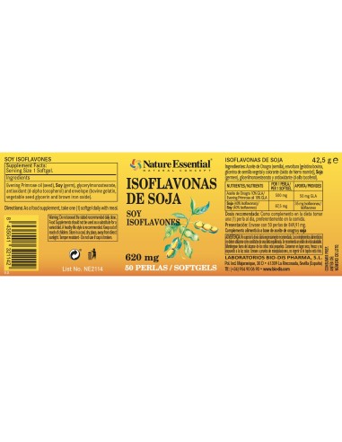 ISOFLAVONAS DE SOJA - NATURE ESSENTIAL - 620 MG...