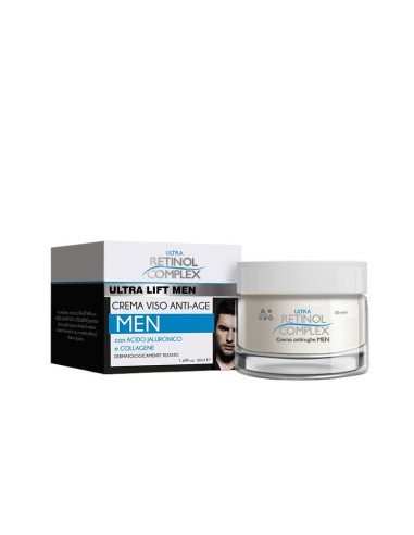 CREME FACIAL ANTI-IDADE PARA HOMENS COM ÁCIDO...