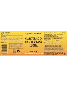 CARTILAGEM DE TUBARÃO - NATURE ESSENTIAL - 500 MG - 50... 2
