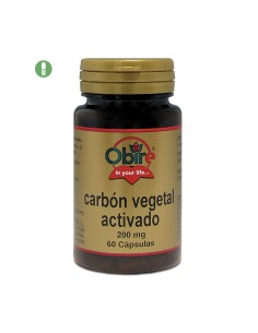 CARVÃO ACTIVADO - OBIRE - 200 MG - 60 CÁPSULAS