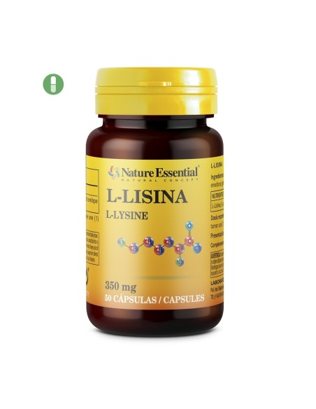 L-LISINA - NATURE ESSENTIAL - 350 MG - 50 CÁPSULAS