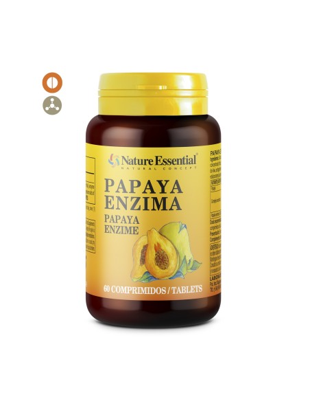 PAPAYA ENZIMA PAPAÍNA - NATURE ESSENTIAL - 6.000 USP/ MG - 60 COMPRIMIDOS