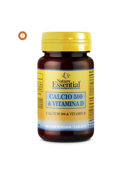 CÁLCIO 500 - VITAMINA D - NATURE ESSENTIAL - 50 COMPRIMIDOS
