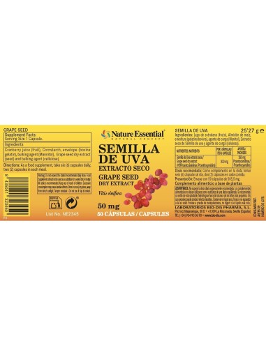 SEMILLA DE UVA (EXT. SECO) RESVERATROL - NATURE...