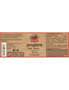 JENGIBRE (EXTRACTO SECO) - OBIRE - 150 MG - 60 CÁPSULAS 2