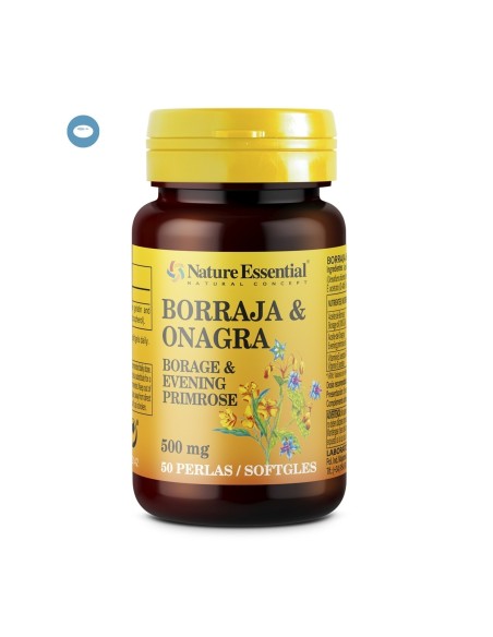 BORAGEM + EVENING PRIME - NATURE ESSENTIAL - 500 MG - 50 PÉROLAS