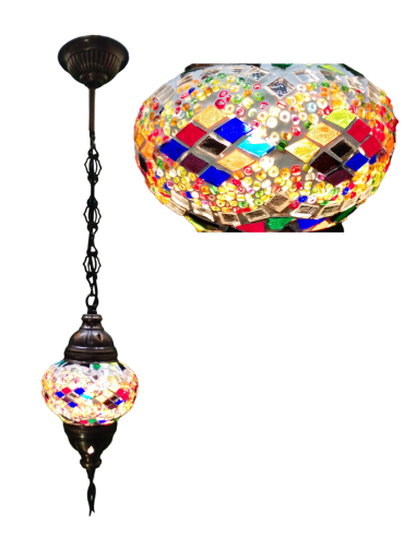 LÁMPARA TURCA CEILING 1 BALL - MOSAICO - TAMANHO 2