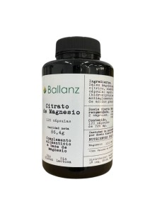 CITRATO DE MAGNÉSIO - BALLANZ - 720 MG - 120 CÁPSULAS