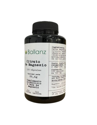 CITRATO DE MAGNÉSIO - BALLANZ - 720 MG - 120...