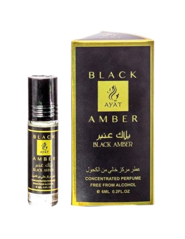 PERFUME BLACK AMBER - HOMBRE - AYAT PERFUMES - 6ML