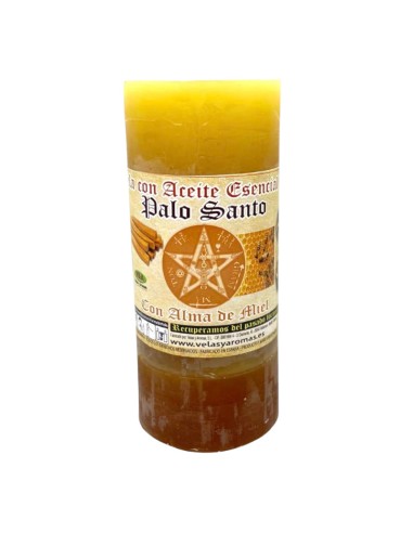 VELA PALO SANTO COM ALMA DE MEL - ÓLEO...