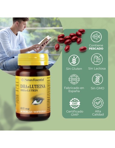 DHA + LUTEÍNA - ESSENCIAL DA NATUREZA - 615 MG...