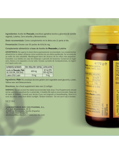 DHA + LUTEÍNA - ESSENCIAL DA NATUREZA - 615 MG...