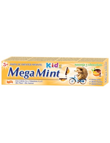 PASTA DE DENTES PARA CRIANÇAS AROMA LARANJA E...
