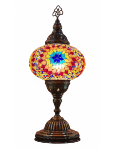 LÂMPADA TURCA DE MESA - MOSAICO - TAMANHO 3