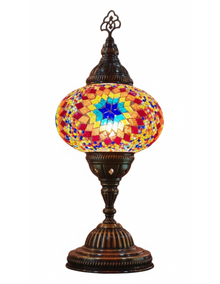 LÂMPADA TURCA DE MESA - MOSAICO - TAMANHO 3