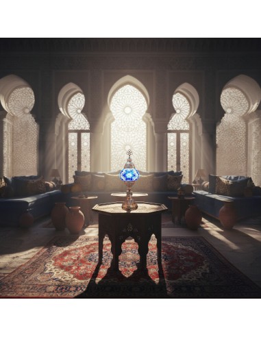 LÂMPADA TURCA DE MESA - MOSAICO - TAMANHO 2