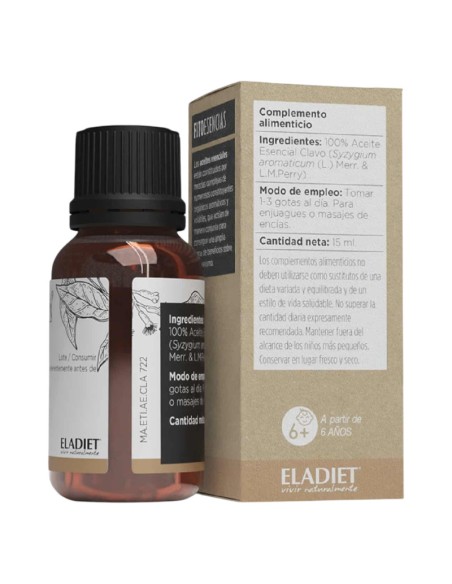ÓLEO ESSENCIAL DE CRAVO - ELADIET - 15 ML