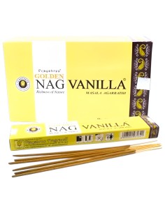 INCIENSO VAINILLA - NAG GOLDEN - VARITAS DE INCIENSO - 15GR
