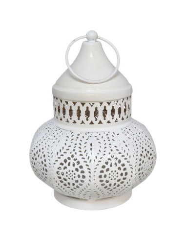 FAROL ÁRABE BLANCO - PORTAVELAS ÁRABE -...