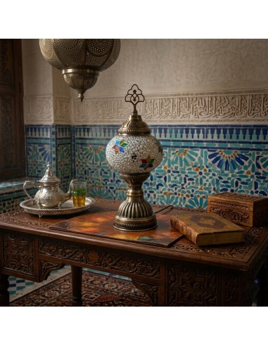 LÂMPADA TURCA DE MESA - MOSAICO - TAMANHO 1