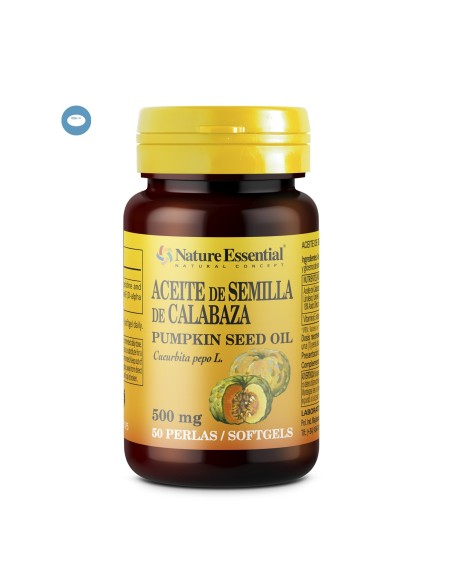 ACEITE DE SEMILLAS DE CALABAZA - NATURE ESSENTIAL - 500 MG - 50 PERLAS
