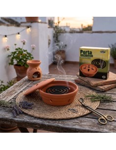 QUEIMADOR DE MOSQUITOS DE TERRACOTA COM TAMPA - 16 CM 2