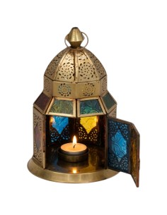 LÂMPADA ÁRABE DOURADA - CASTIÇAL ÁRABE - DECORAÇÃO... 2