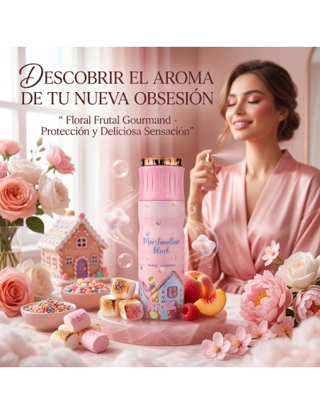DESODORANTE MARSHMALLOW BLUSH - PARIS CORNER - FEMININO - 200ML