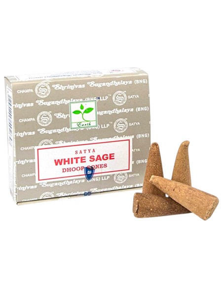 INCIENSO SALVIA BRANCA - SATYA - 12 CONES